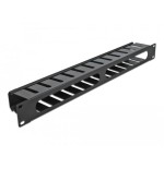 Digitus  19" panel de gestión de cables con 2 aberturas 1 u negro
