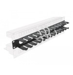 Digitus  19" panel de gestión de cables con 2 aberturas 1 u negro