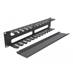 Digitus 19" panel de gestión de cables con 4 aberturas