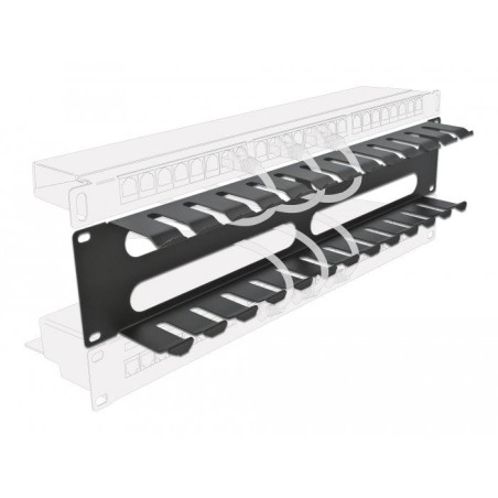 Digitus 19" panel de gestión de cables con 4 aberturas