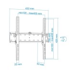 Tooq soporte fijo de pared para tv de 32"-55" - inclinable - peso max 40kg - vesa 400x400mm - negro