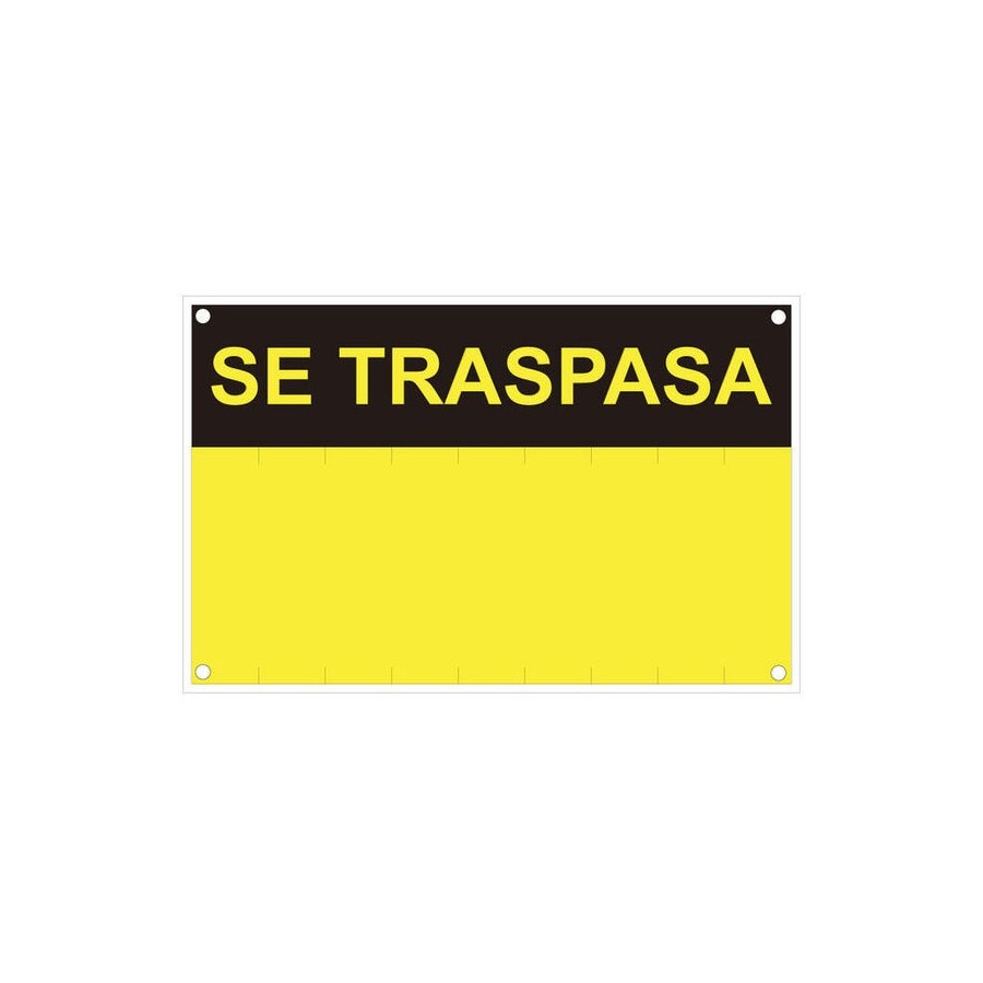 Rotulo "se traspasa" (pvc 0.4mm) 35x45cm normaluz