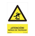 Cartel "atencion riesgo de tropezar" (pvc 0.7mm) 30x40cm normaluz