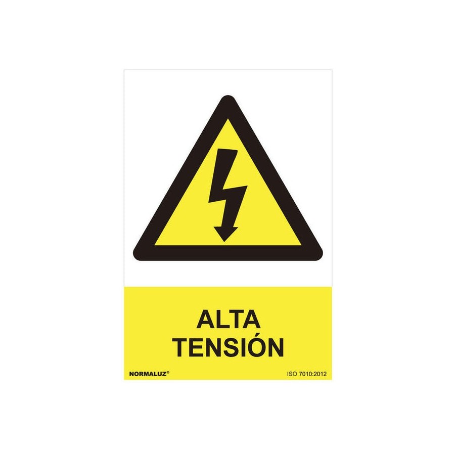Cartel peligro "alta tension" (pvc 0.7mm) 30x40cm normaluz