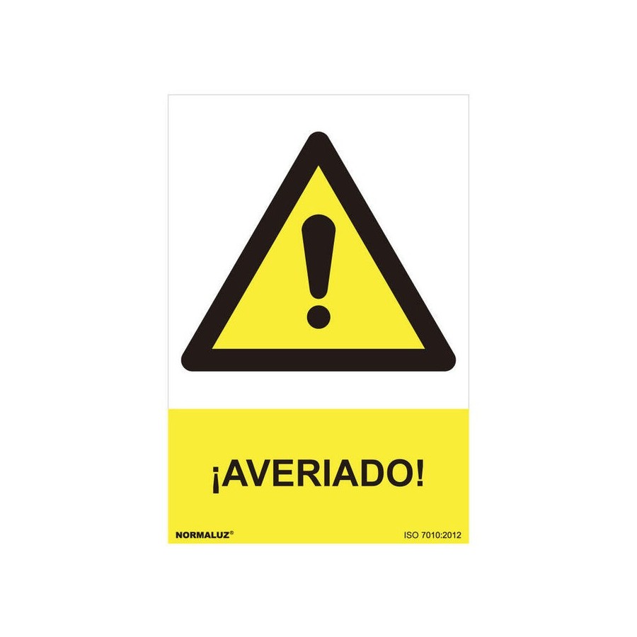 Cartel peligro "averiado" (pvc 0.7mm) 30x40cm normaluz