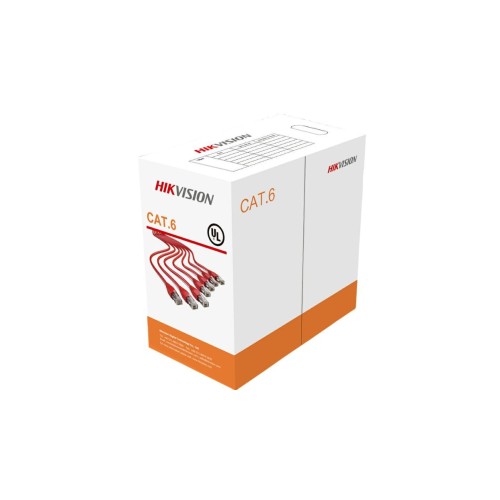 Bobina de cable utp cat6e hikvision.   certificado . conductor cobre alta calidad
