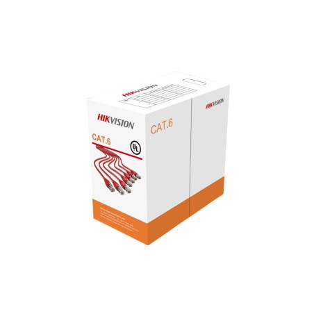 Bobina de cable utp cat6e hikvision.   certificado . conductor cobre alta calidad
