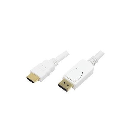 Logilink cable displayportm/hdmim 2m blanco