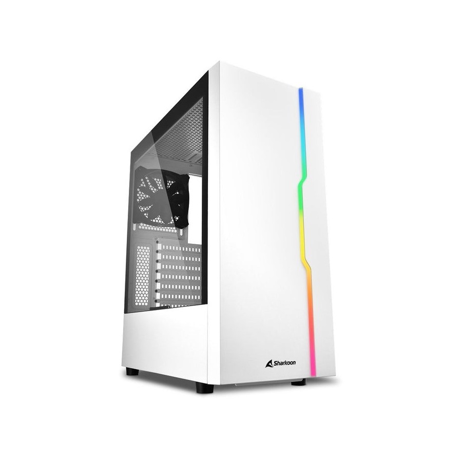 Caja pc sharkoon slider rgb blanca