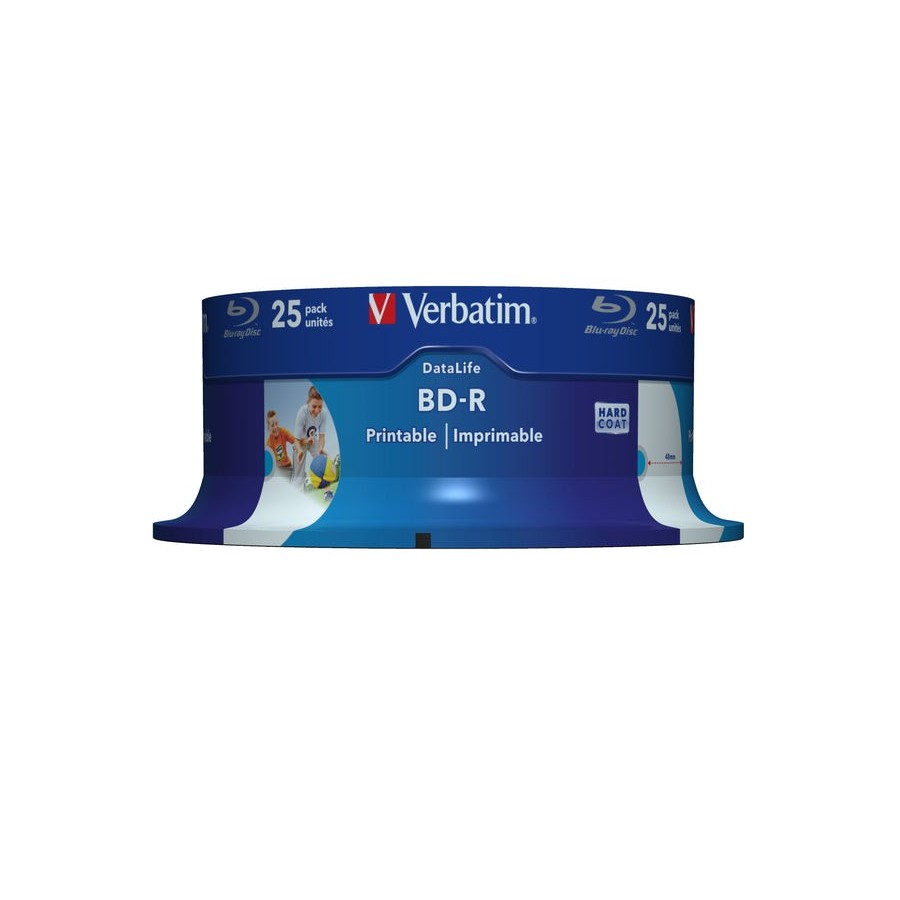 Blue-ray bd-r verbatim 43811 imprimible 6x tarrina-25uds