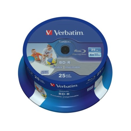 Blue-ray bd-r verbatim 43811 imprimible 6x tarrina-25uds