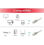 Equip cable de red rj45 cat6 u/utp 0.50m gris  625417