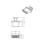 Cubierta antipolvo delock toma usb tipo c con asa negra 10 uds.