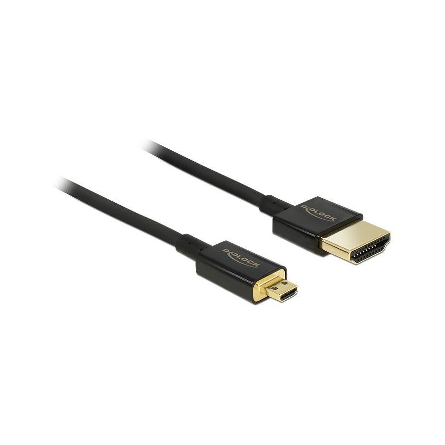 Hdmi cable delock ethernet a -micro d st/st 4.50m 3d 4k