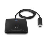 Lector de tarjetas externo ewent ew1055 usb-c/ dni electronic