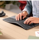Teclado ingles logitech ergo k860 rf wireless + bluetooth internacional de ee.uu. grafito