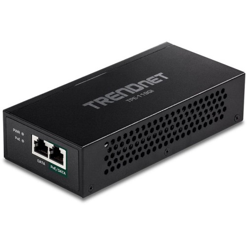 Inyector poe trendnet tpe-119gi 802.3af at u ab bt 2 rj45 hembra
