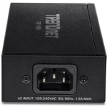 Inyector poe trendnet tpe-119gi 802.3af at u ab bt 2 rj45 hembra