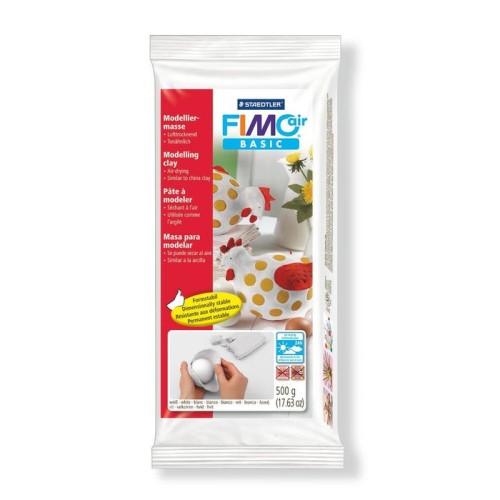 Pasta de modelar de secado al aire staedtler fimo air basic/ 500g/ blanca