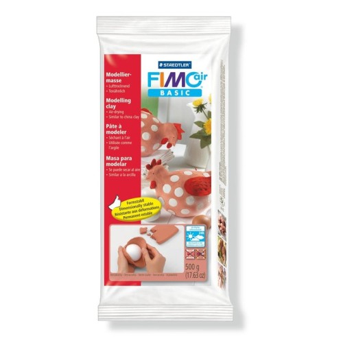 Pasta de modelar de secado al aire staedtler fimo air basic/ 500g/ terracota