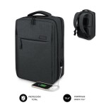 Mochila subblim traveller airpadding backpack para portátiles hasta 15.6'/ puerto usb/ gris