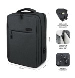 Mochila subblim traveller airpadding backpack para portátiles hasta 15.6'/ puerto usb/ gris