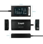 Tooq cargador universal para portatil 100w - usb - 12 adaptadores - voltaje 12-24v - indicador led
