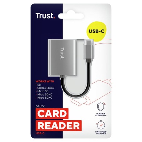 Lector de tarjetas externo trust dalyx usb tipo-c