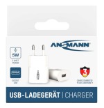 Cargador de casa ansmann hc105w 1xusb 1000ma blanco