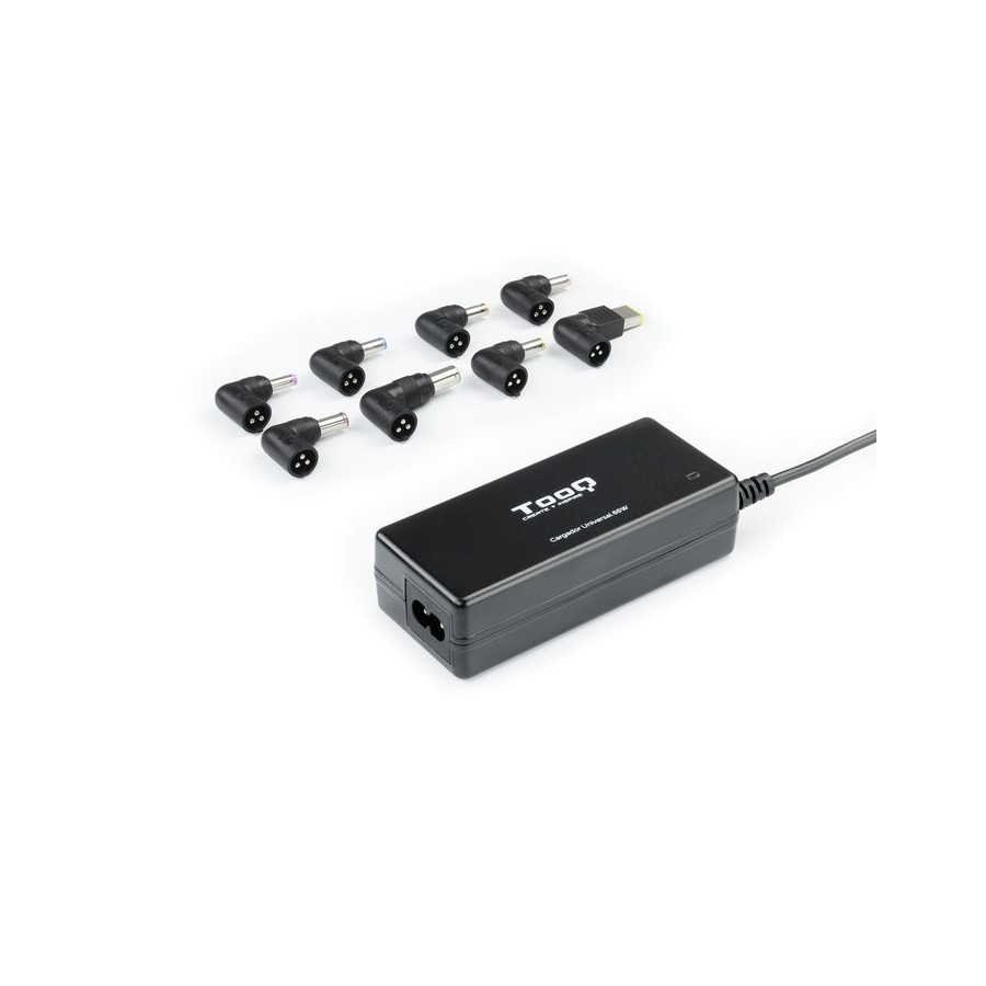 Tooq cargador universal automatico para portatil 65w - usb - 8 adaptadores - voltaje 18.5-20v