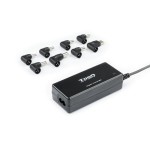 Tooq cargador universal automatico para portatil 65w - usb - 8 adaptadores - voltaje 18.5-20v
