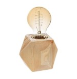 Lampara de mesa madera e27 (bombilla no incluida)