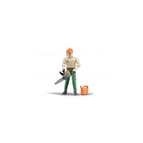 Bruder - figura de leñador con accesorios forestales - 10.7 cm