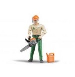 Bruder - figura de leñador con accesorios forestales - 10.7 cm