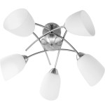 Activejet aje-nikita 5p e27 5x40w plafón de níquel