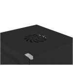 Lanberg armario colgante 10 "6u 280x310 negro, puerta metal (paquete plano) wf10-2306-00b