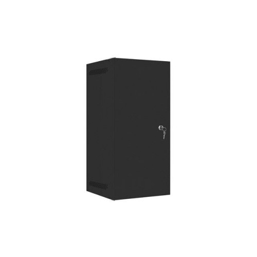 Lanberg armario rack de pared 10 "12u 280x310 negro, puerta metálica (paquete plano) wf10-2312-00b