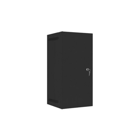 Lanberg armario rack de pared 10 "12u 280x310 negro, puerta metálica (paquete plano) wf10-2312-00b