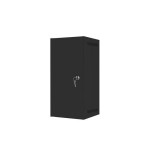 Lanberg armario rack de pared 10 "12u 280x310 negro, puerta metálica (paquete plano) wf10-2312-00b