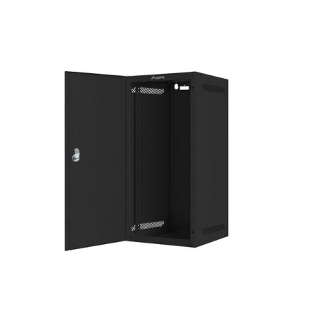 Lanberg armario rack de pared 10 "12u 280x310 negro, puerta metálica (paquete plano) wf10-2312-00b