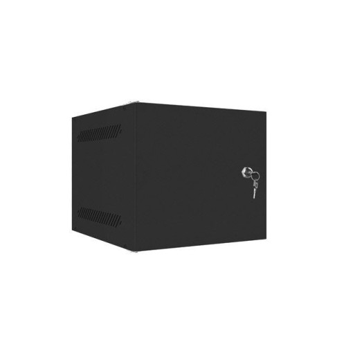 Lanberg armario rack de pared 10 "4u 280x310 negro, puerta metálica (paquete plano) wf10-2304-00b