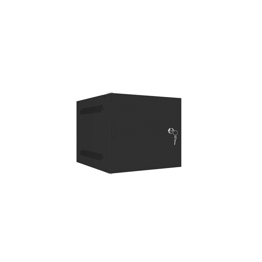 Lanberg armario rack de pared 10 "4u 280x310 negro, puerta metálica (paquete plano) wf10-2304-00b