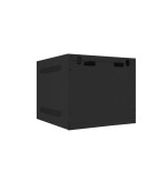 Lanberg armario rack de pared 10 "4u 280x310 negro, puerta metálica (paquete plano) wf10-2304-00b
