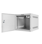 Armario colgante lanberg 10 "4u 280x310 gris, puerta metálica (paquete plano) wf10-2304-00s