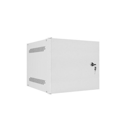 Armario colgante lanberg 10 "4u 280x310 gris, puerta metálica (paquete plano) wf10-2304-00s