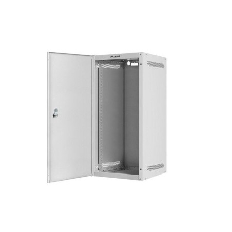 Lanberg armario rack 10 pulgadas montaje en pared 12u 280x310 gris con paquete plano de puerta metálica