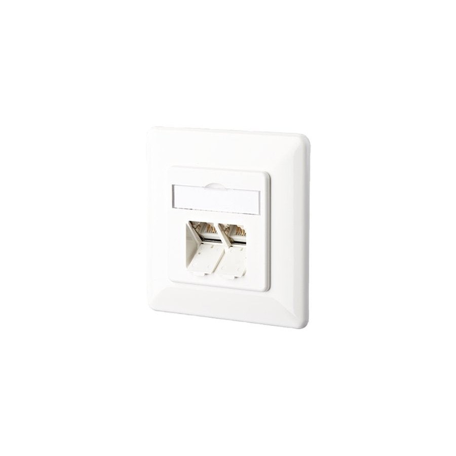 Metz roseta e-dat c6 2 port up blanco ral9010