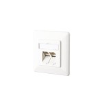 Metz roseta e-dat c6 2 port up blanco ral9010