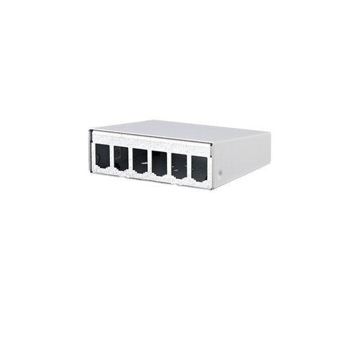Módulo metz connect montado en superficie carcasa blanco puro 6 puertos