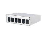 Módulo metz connect montado en superficie carcasa blanco puro 6 puertos